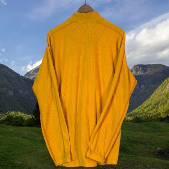 ARCTERYX MENS LARGE DELTA 1/4 ZIP NECK LW FLEECE PULLOVER BASELAYER 
NWOT YELLOW - Picture 13 of 13